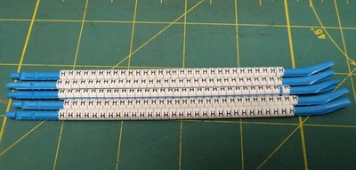 *Lot of 130* Hellermann Tyton Clip-Tags Wire Marker Letter ''H'' 16ga to 10ga