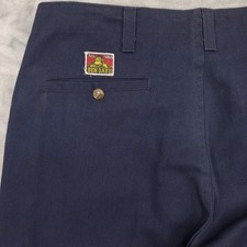 Vintage Ben Davis Pants Mens 36 (Fit 34x26) Navy Blue Twill Workwear Relaxed