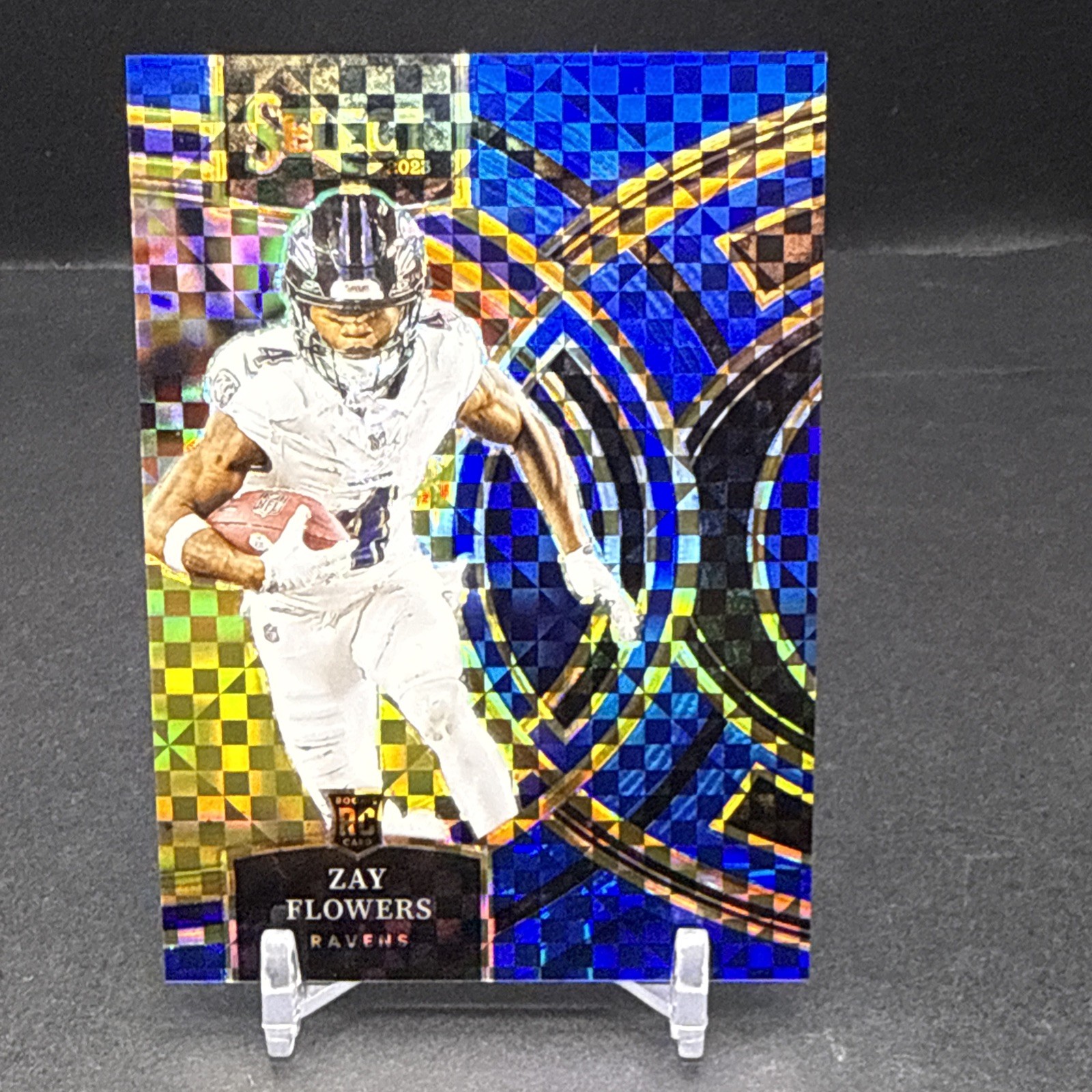 2023 Panini Select Zay Flowers RC #157 Blue Prizm SP 34/149 Baltimore Ravens JO1