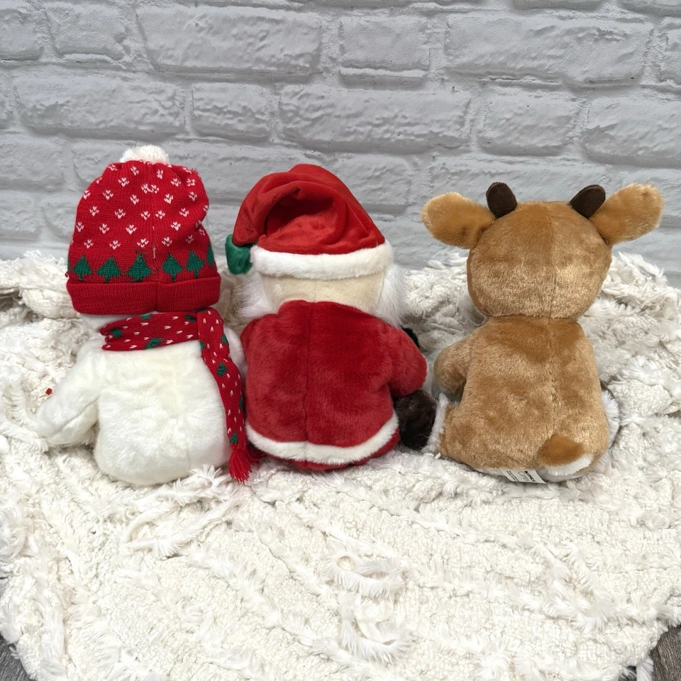 Набор из 3 рождественских плюшевых подарков TY Beanie Buddy Santa & Frosty 14 дюймов и Rudolph 10 дюймов - Изображение 2 из 4
