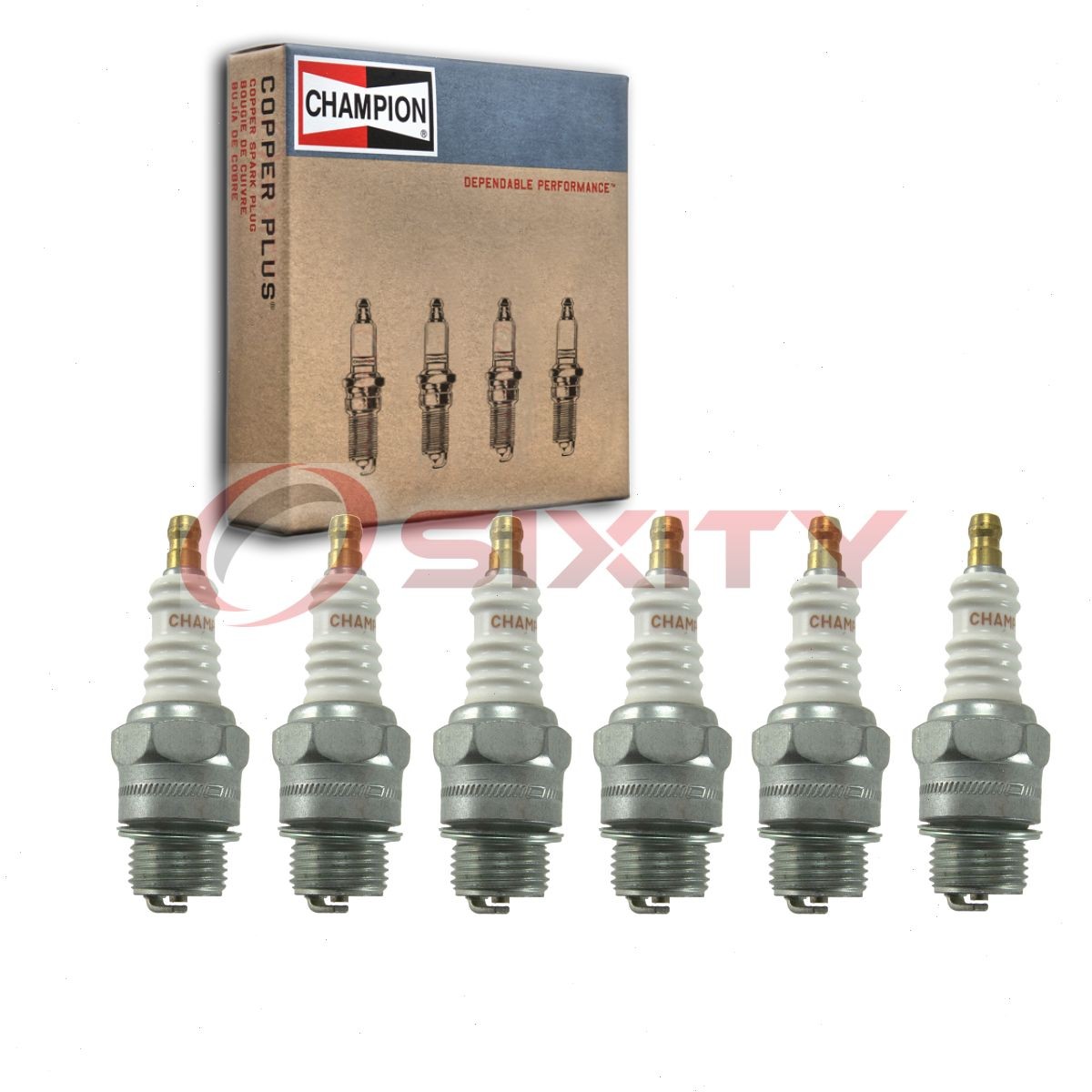6 pc Champion Industrial Spark Plugs for 1933 Continental Flyer Ignition zm