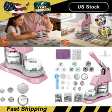 Button Maker Badge Pink Machine 1 1.25 2.25" 300pcs 25 32 58mm Parts Press Kit