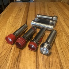 Lot Of 7 Flash Lights For Parts Or Restoration