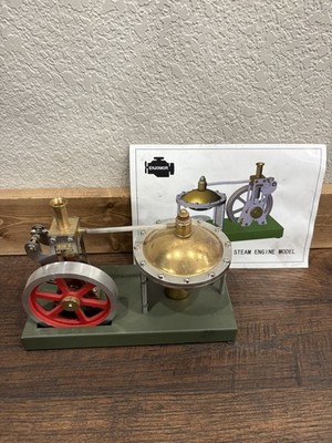 Enjomor Retro Metal Vertical Steam Engine Model Kit Spherical Boiler Support