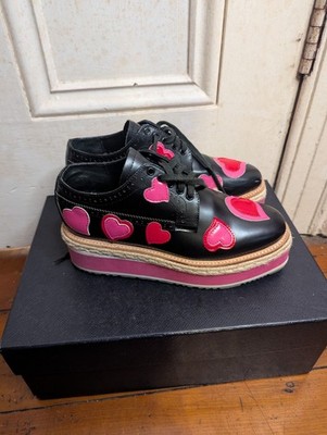 Prada Heart Brogues Shoes RARE AND HARD TO FIND