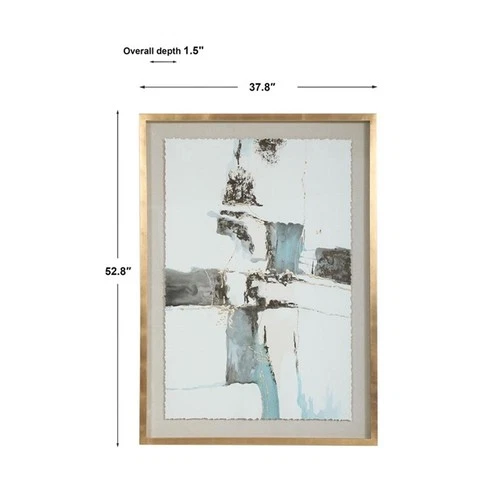 Uttermost Crosswalk MDF Glass and Linen Framed Print in Black/Blue/Gold - Picture 8 of 8