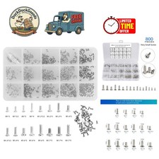 800-Piece Tiny Screws Assortment Kit for Electronics - M1 to M1.7 Sizes