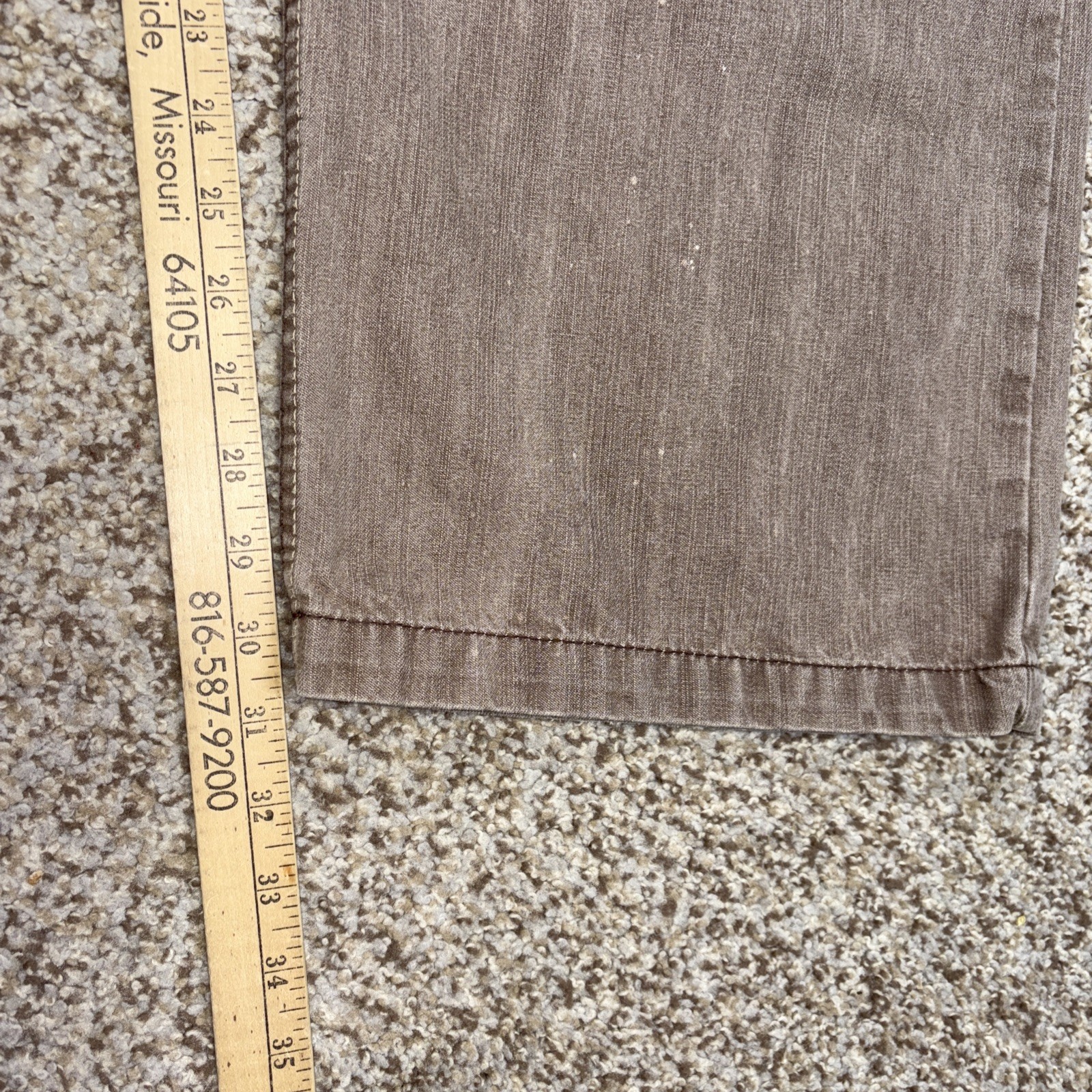 Vintage Mecca Jeans Mens 40/32 Loose Straight Brown Skater Y2K Fits 38 X 31 - View 13