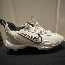 Nike Fastflex Youth Baseball Softball Cleats White Black US 11C