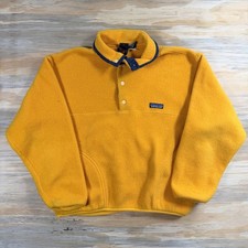 Patagonia Kids 14 Synchilla Snap-T Fleece Pullover Yellow Blue Trim