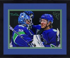 Framed Brock Boeser & Thatcher Demko Canucks Signed 16x20 Spotlight Photo