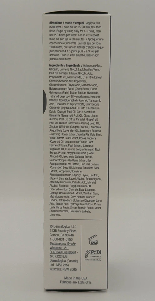 Dermalogica Powerbright Peeling de manchas oscuras 12 % AHA+PHA 1,7 fl oz/50 ml nuevo en caja Foto 4 de 4