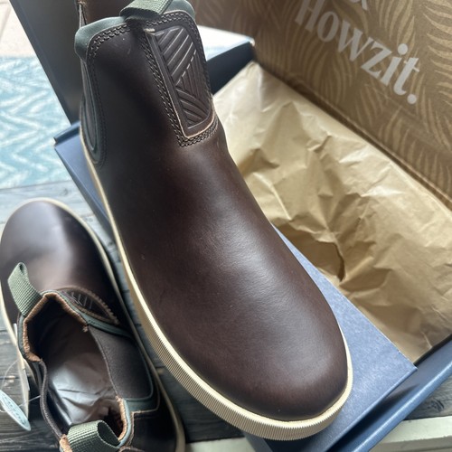 Olukai Mikole dunkles Holz Chelsea Stil Stiefel Herren Größe 10 (neu) - Bild 4 von 8