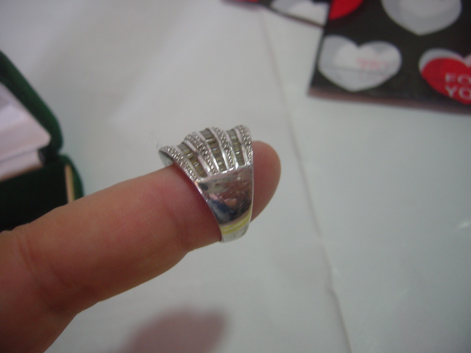 large-heavy-solid silver sparkling diamonique chu… - image 3