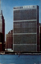 United Nations Building Empire State Building New York City NY postcard sku205