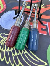 Vintage Craftsman 3pc Sae Nut Driver Set 42194 42195 42197 Cushion Grip Usa Vintage Craftsman 3pc Sae Nut Driver Set 42194 42195 42197 Cushion Grip Usa