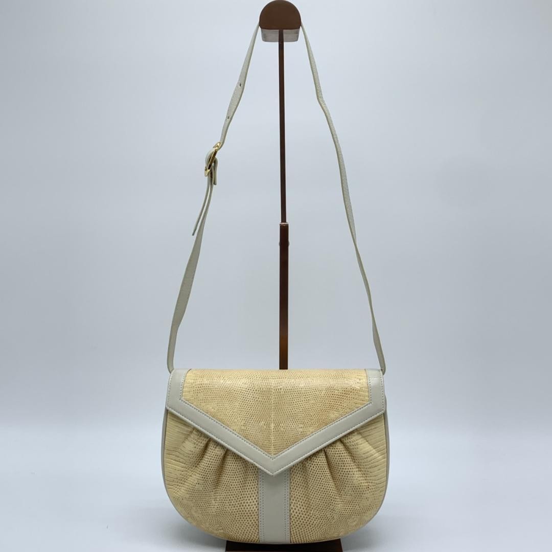 Borsa a tracolla Yves Saint Laurent in pelle di lucertola pochette 2WAY