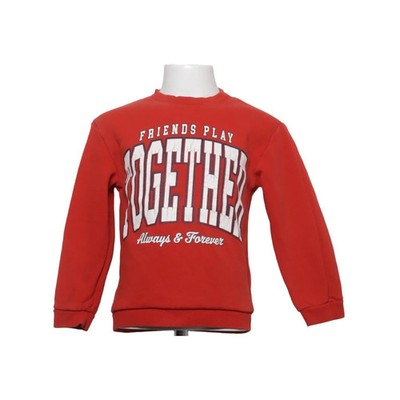 H&M, Sweatshirt, Größe: 110/116, Rot, Baumwolle/Polyester, Print, Sweat #ZeZ