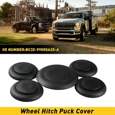 New 5th Wheel Hitch Cover Puck Plug Trim Ring Kit For 2011-2023 Ford Super Duty