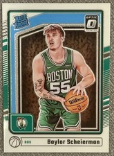 Baylor Scheierman RC 2024-25 Donruss Optic Rated Rookie 263 - Boston Celtics 