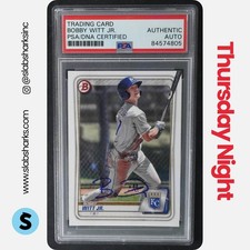2020 BOWMAN DRAFT #BD-152 BOBBY WITT JR. PSA AUTHENTIC AUTO