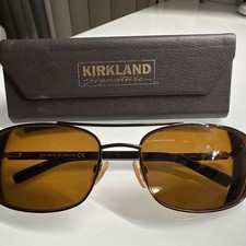 Kirkland Signature Monte Sunglasses   Brown Metal Frame  Size 60-18-140