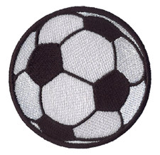 Soccer Ball Patch 2.75"x2.75" Embroidered World Cup Iron On Sew On Applique