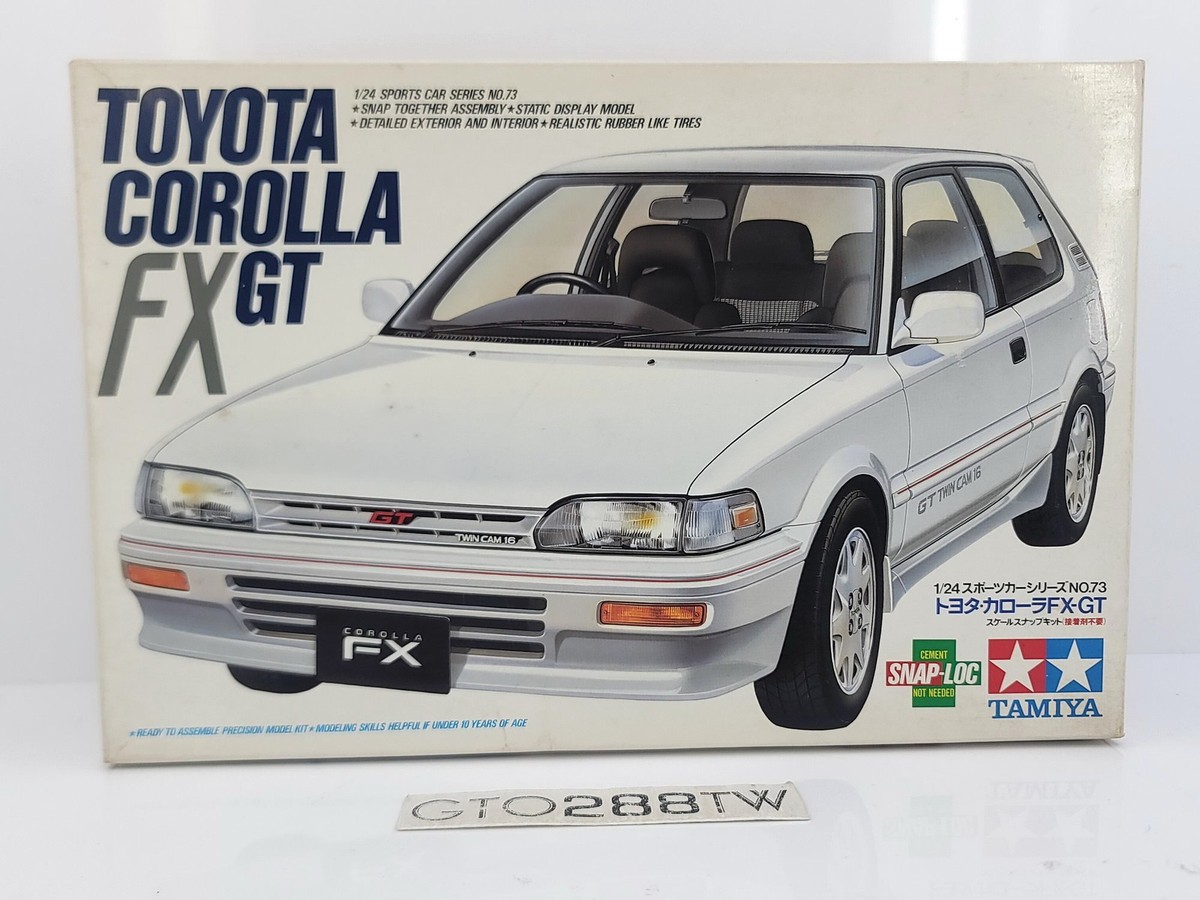 TAMIYA 1/24 トヨタ カローラ FX-GT プラモデル Tamiya 1/24 scale Toyota Corolla FX-GT AE92 vintage kit (#24073