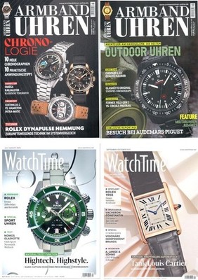 4 für 2:  Armbanduhren 3/25+4/25, Watchtime Jul/Aug 25+Sept/Okt25