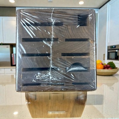 Wusthof 15 Slot Walnut Knife Block Wood Storage Organizer 2189601504 NEW