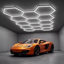 Vevor Hexagon Garage Lights 456w 54720lm 6500k 14 Grid Systems Led Lighting Vevor Hexagon Garage Lights 456w 54720lm 6500k 14 Grid Systems Led Lighting
