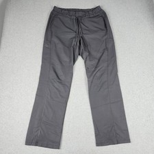 Dickies Scrub Pants Mens Medium Gray Medical Workwear Drawstring Waist Utility