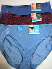 Vanity Fair Illumination 3-Pair HI CUT brief Panty 13108 Polyester Nylon  8/XL