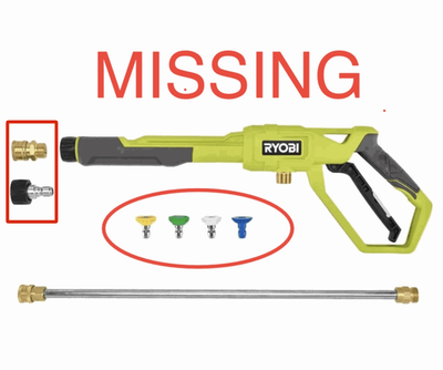 #ad #ad RYOBI Pressure Washer Trigger Handle Kit w Quick Connect Adapters amp; Nozzles $29.95