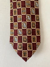 Eagles Wings Men's Necktie Tie Silk Cross Dove Crown of Thorns Geometric 57"
