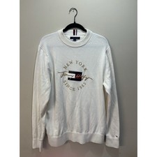 Tommy Hilfiger Signature Logo Crewneck Sweater   Men's Size Large