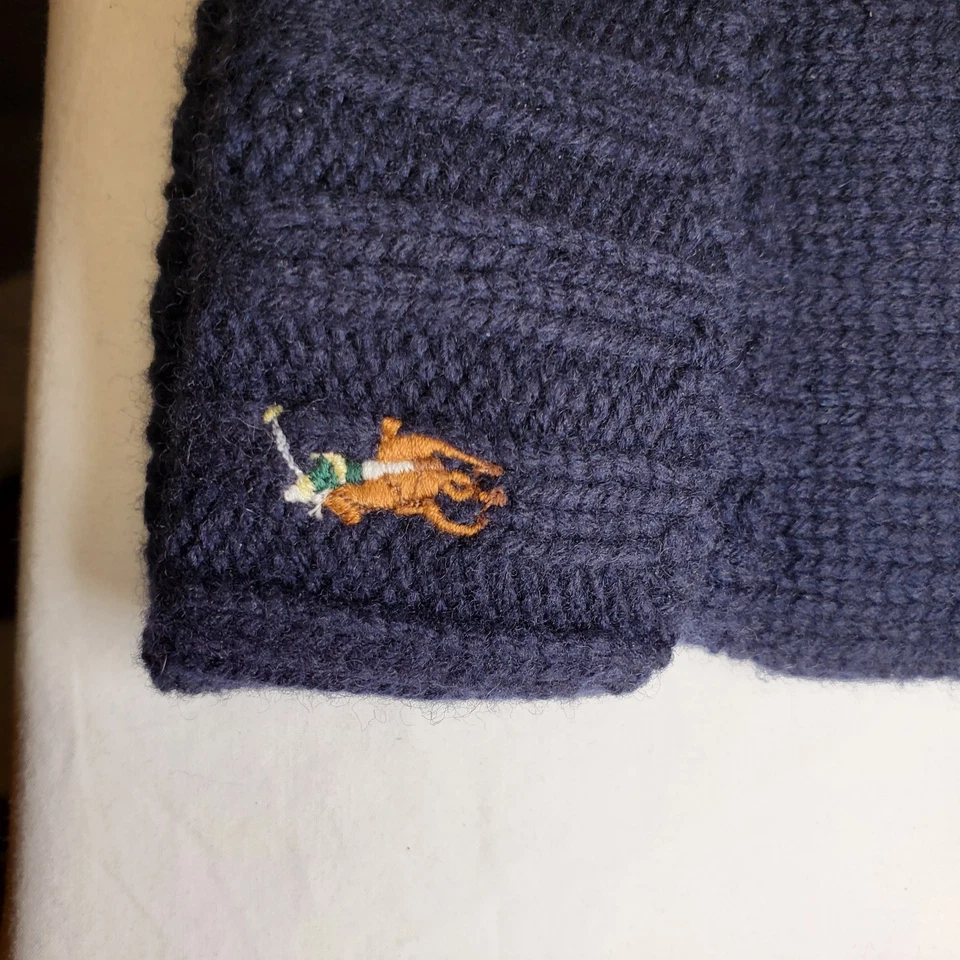 Guantes de lana merino Polo Ralph Lauren azul oscuro Foto 3 de 4