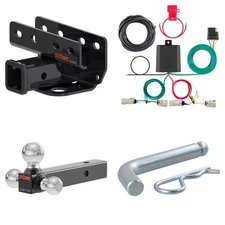 Trailer Hitch 2in Receiver, Wiring Harness, 45001 Ball Mount Package CURT 13493