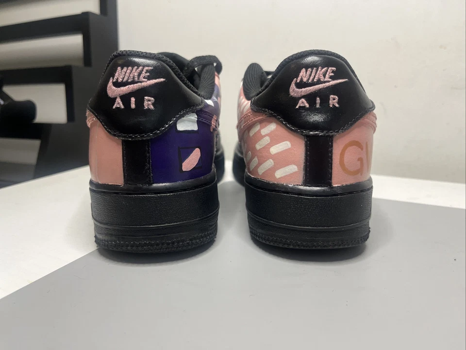 Nike Air Force 1 низкий черный заказ Гвен Стейси паук стих размер 7Y/8,5 Вт - Изображение 2 из 4