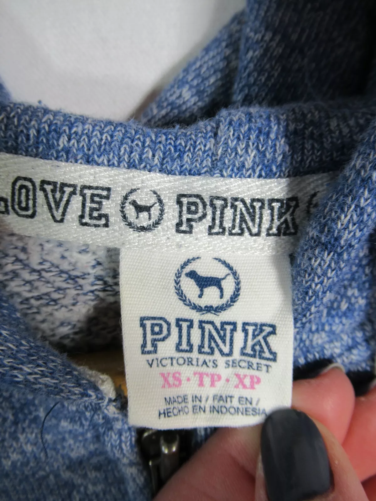 victoria-secret-vs dog logo full zip hoodie