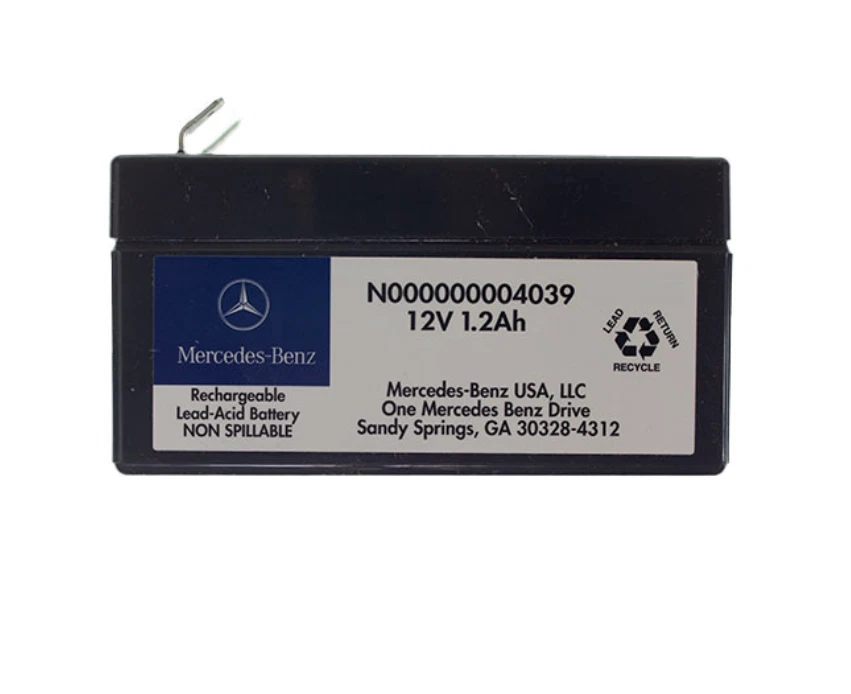 Batería de respaldo auxiliar genuina 12V - 1.2AH para vehículos Mercedes-Benz 06-24 Foto 2 de 3