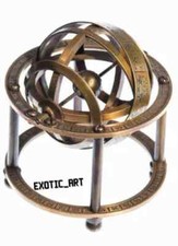 Antique Brass Armillary Sphere Astrolabe Maritime Nautical Collectible Globe