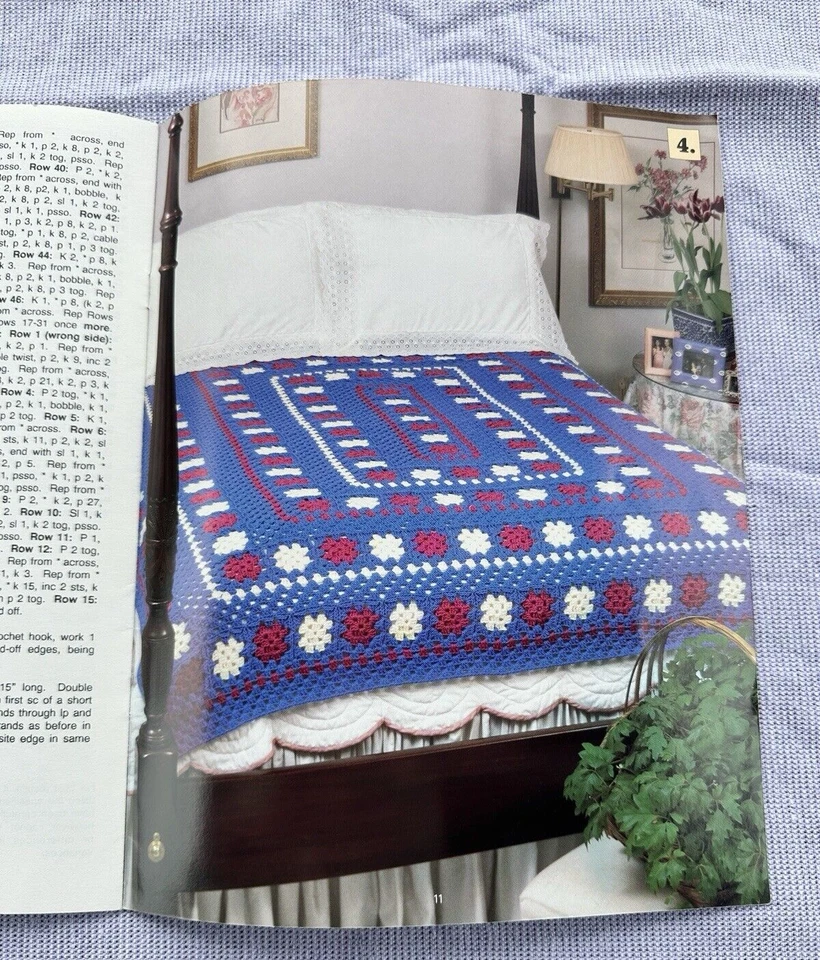 Coats & Clark 1989 Red Heart Afghan Classics Leaflet Book #2402 First Edition - Image 3 of 4