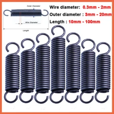 Hook Extension Tension Spring Wire Dia 0.3mm to 2mm Springs Steel Small Spring