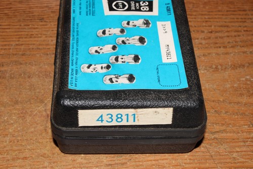 MINTY Craftsman Tool USA 3/8 Drive SAE 6pt Flexible Socket Set Vintage "V" 43811 - Picture 13 of 13