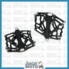 Coppia Pedali Alluminio lavorato CNC BICI BICICLETTA MTB BMX CICLO Nero 
