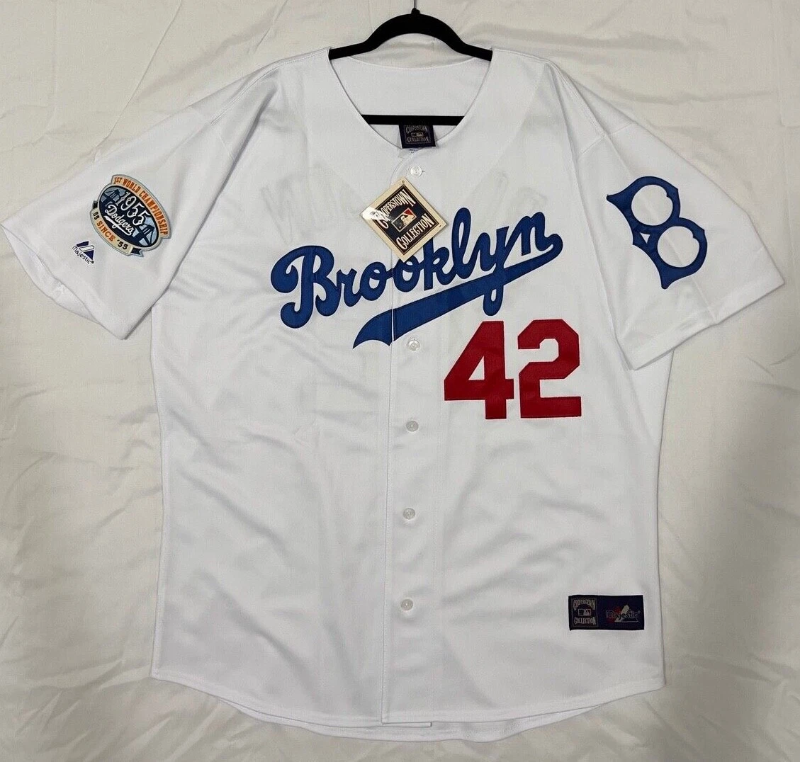 Nike Authentic Jackie Robinson Brooklyn Dodgers MLB Jersey White Los Angeles  48