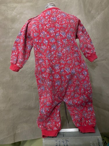 Laura Ashley PORTUGAL Cotton Knit ONE-PIECE OUTFIT Baby Girl Red Floral 6-12M - Picture 5 of 5