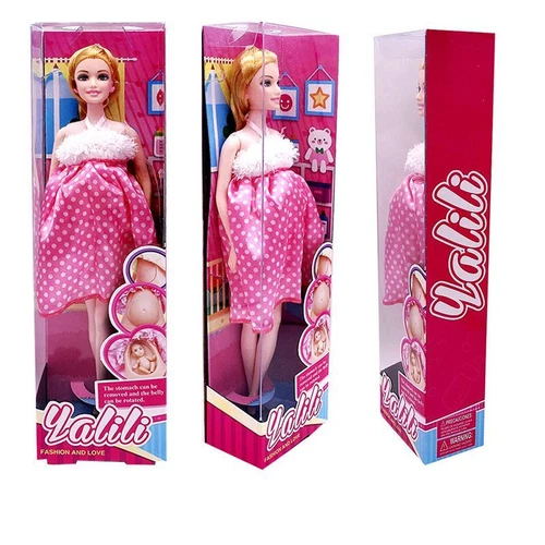 Handmade Pregnant Mom Doll - 11.5" with Baby Inside, Barbie Size, Color Options - Bild 4 von 15