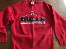 Vintage Chicago Bulls 1990's Jordan Era Sweatshirt Reverse Weave USA XL Red Lee